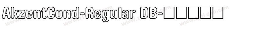 AkzentCond-Regular DB字体转换